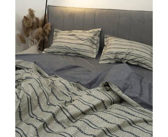 Постільна білизна L-011 сатин deluxe Tiare 175х210 Вілюта, Розмір: двоспальний 175х210, Основний колір: сірий, зображення 3