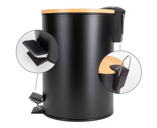Відро для сміття 3л (чорний) Besser (203), зображення 2