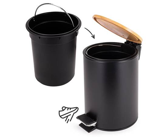Відро для сміття 3л (чорний) Besser (203), зображення 3