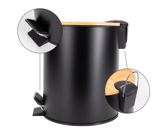 Відро для сміття 5л (чорний) Besser (205), зображення 2