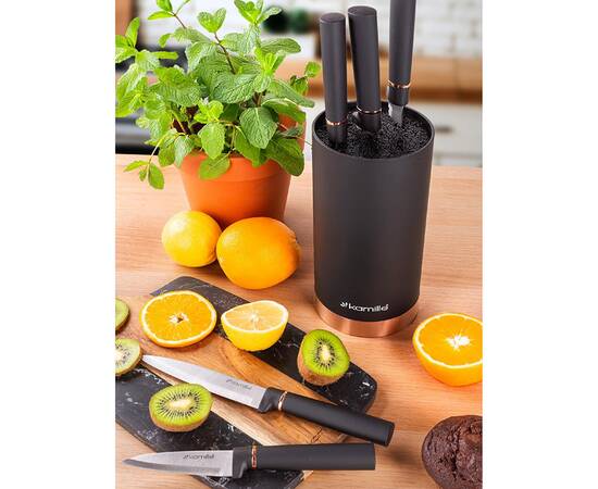 Набор ножей с подставкой 6 пр. Kamille (7625), изображение 4