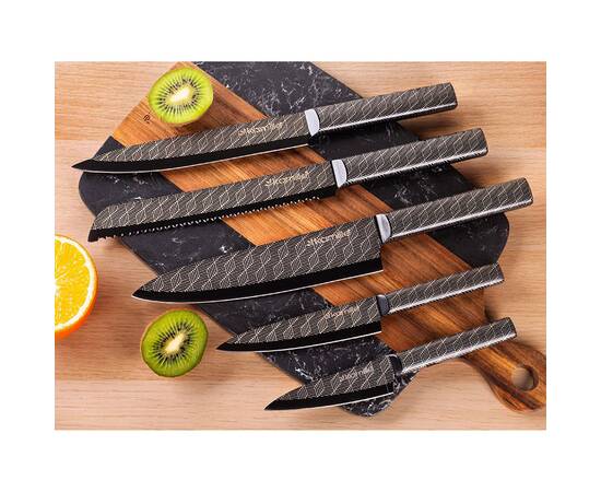 Набір ножів з підставкою 6 пр. Kamille (7636), зображення 2