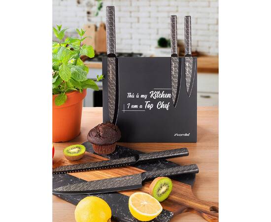 Набір ножів з підставкою 6 пр. Kamille (7636), зображення 3