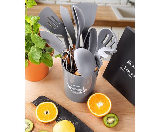 Набір кухонного приладдя з підставкою 12 пр. Kamille (5227), зображення 5