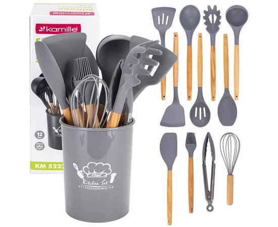 Набір кухонного приладдя з підставкою 12 пр. Kamille (5227), зображення 7