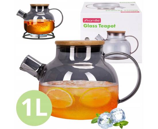 Заварник скляний 1000 мл Kamille (9029), зображення 2