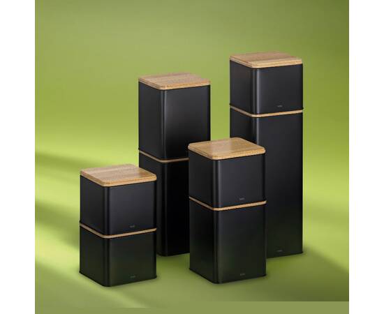 Ємність для зберігання сипучих KELA Kiril, 11.5х11.5х28.5 см 3 л, чорна (17890), зображення 2