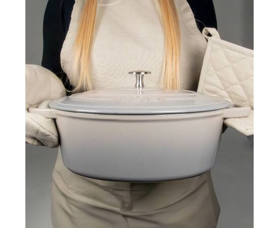 Гусятница чугунная с крышкой KELA Calido 29х23х11 см 4 л (12859) серая, изображение 4