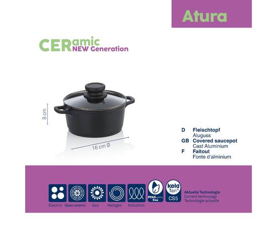 Каструля з кришкою KELA Atura, 16 см 1 л (15169), зображення 3