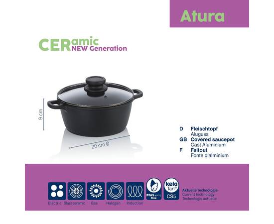 Каструля з кришкою KELA Atura, 20 см 1.7 л (15170), зображення 3