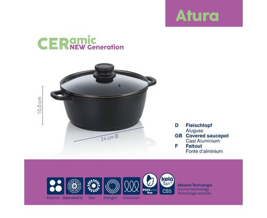 Каструля з кришкою KELA Atura, 24 см 3.2 л (15171), зображення 3