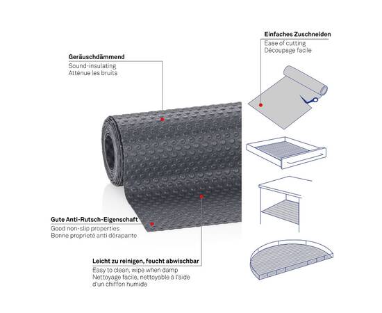 Коврик для ящиков KELA Soletta темно-серый, 150х50 см (11388), изображение 3
