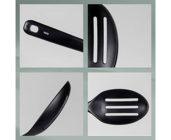 Ложка для сервировки с прорезями KELA Apart, 34 см черная (12633), изображение 3