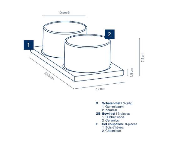 Набор для фондю KELA Gunten 2 чаши та підставка (10069), изображение 3