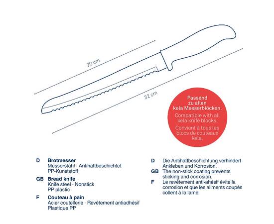Нож для хлеба KELA Acida, 20 см (11406), изображение 3