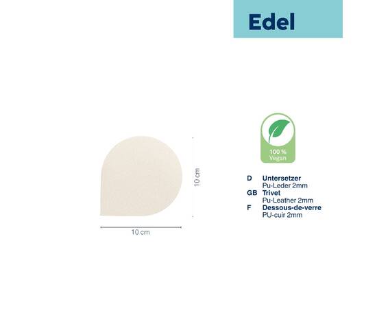 Подставки под чашку KELA Edel, белые 10 см 4 шт (12669), изображение 3