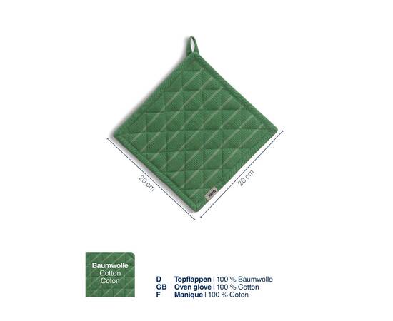 Прихватка KELA Cora 20x20 см зелена в смужку (12820), зображення 3