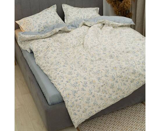 Постельное белье 148 сатин люкс 175х210 Вилюта, Размер: двуспальный 175х210, Основной цвет: голубой, изображение 2