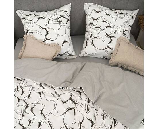 Постільна білизна 24290 ранфорс 175х210 Вілюта, Розмір: двоспальний 175х210, Основний колір: білий, зображення 2