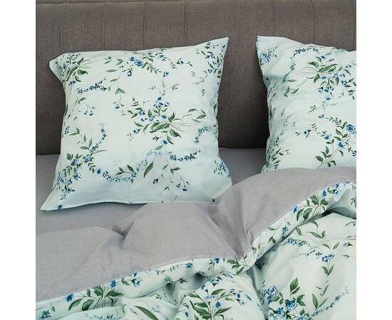 Постільна білизна 24301 ранфорс 200х220 Вілюта, Розмір: двоспальний євро 200х220, Основний колір: зелений, зображення 2