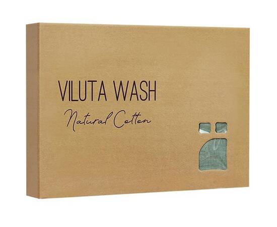 Постільна білизна 34 Tiare Wash 175х210 варена бавовна Вілюта, Розмір: двоспальний 175х210, Основний колір: зелений, зображення 3