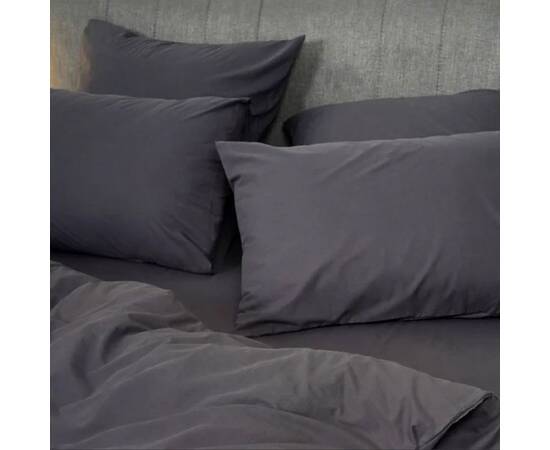 Постільна білизна 69 Tiare Wash 175х210 варена бавовна Вілюта, Розмір: двоспальний 175х210, Основний колір: чорний, зображення 2