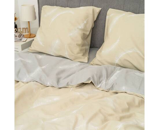 Постільна білизна 750 сатин твілл 200х220 (70х70) Вілюта, Розмір: двоспальний євро 200х220, Основний колір: бежевий, зображення 2