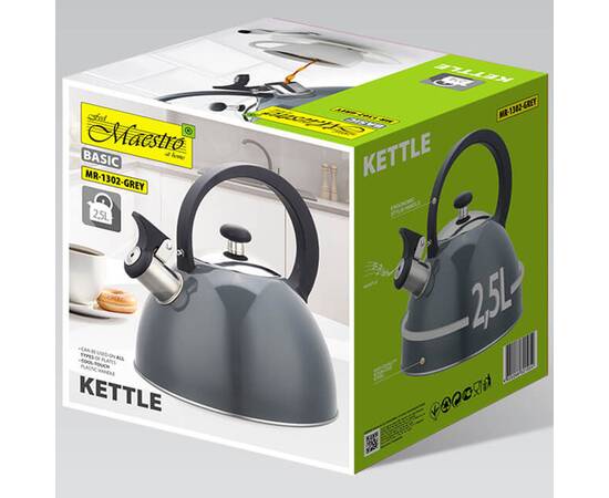 Чайник Basic 2,5 л Maestro (MR1302-GREY), изображение 4