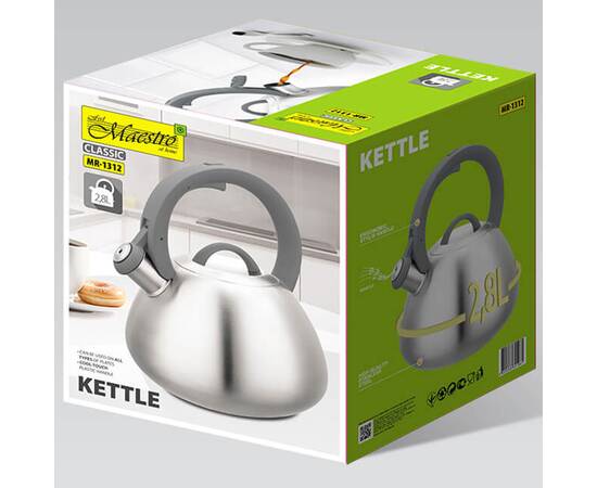 Чайник Basic 2,8 л ручка soft touch Maestro (MR1312), зображення 4