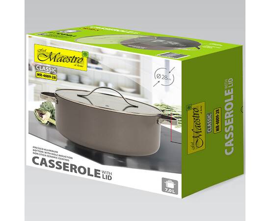 Каструля з кришкою 7 л Maestro Ceramic (MR4009-28), зображення 5