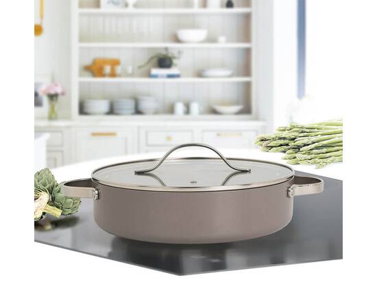 Каструля з кришкою Shallow 3,95 л Maestro Ceramic (MR4009-28S), зображення 2
