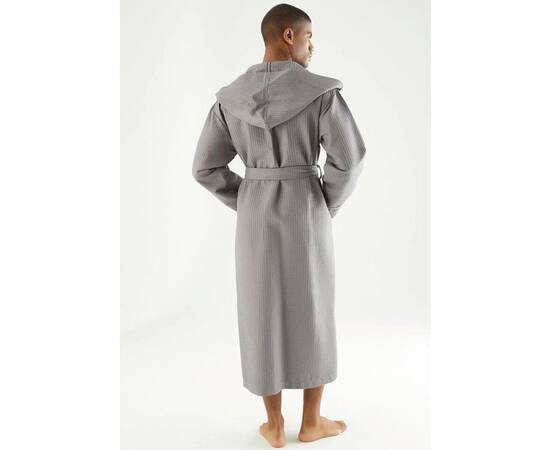 Халат мужской вафельный NUSA ns 24680 tas (l/xl), Цвет: серый, Размер: L/XL, изображение 2