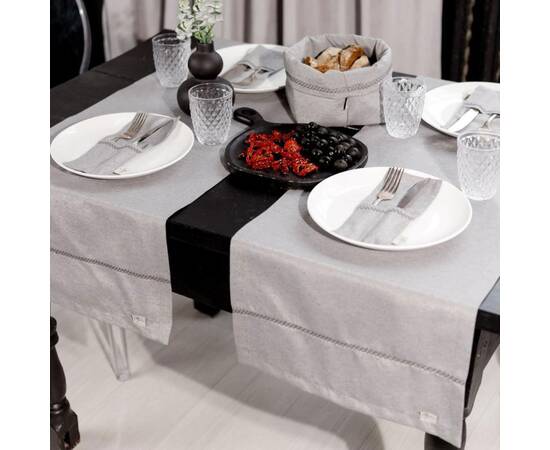 Дорожка 40х140 RINO серый Прованс (037146), Тип: дорожки (раннеры), Цвет: серый, Форма скатерти: прямоугольная, Размер: 40x140, изображение 4