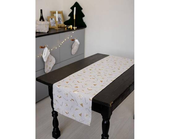 Доріжка 40х140 Шапочки на бежевому Прованс (036818), Тип: доріжки (раннери), Основний колір: бежевий, Форма скатертини: прямокутна, Розмір: 40x140, зображення 3