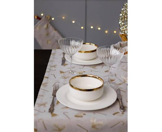 Доріжка 40х140 Шапочки на бежевому Прованс (036818), Тип: доріжки (раннери), Основний колір: бежевий, Форма скатертини: прямокутна, Розмір: 40x140, зображення 4