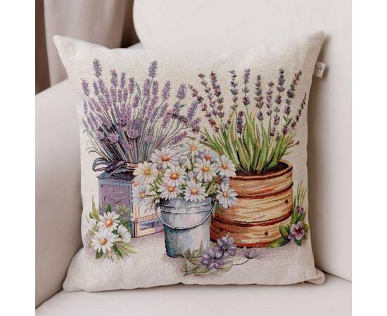 Наволочка декоративна 45х45 Ромашки у відерці Provence Прованс (039166), зображення 4