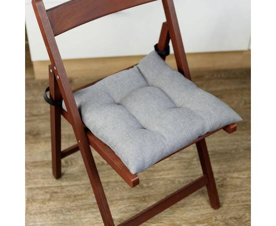 Подушка на стілець 40х40 LEON сіра на липучках Прованс (038415), Колір: сірий, Розмір: 40x40, зображення 3