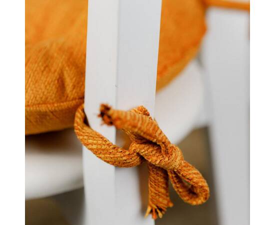 Подушка на стілець CHENILLA помаранчева D-40 Прованс (039028), Колір: помаранчевий, Розмір: Ø 40, зображення 2