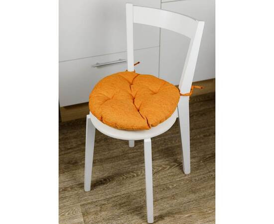 Подушка на стілець CHENILLA помаранчева D-40 Прованс (039028), Колір: помаранчевий, Розмір: Ø 40, зображення 3