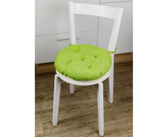 Подушка на стілець CHENILLA салатова D-40 Прованс (039026), Колір: салатовий, Розмір: Ø 40, зображення 3