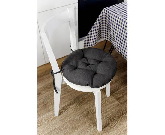 Подушка на стілець D-40 LEON чорна Прованс (038930), Колір: чорний, Розмір: Ø 40, зображення 2