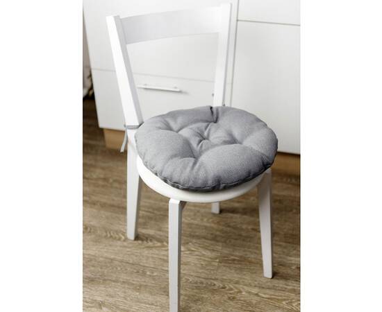 Подушка на стул D-40 LEON серая Прованс (038929), Цвет: серый, Размер: Ø 40, изображение 3