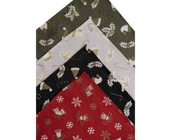 Салфетка 35х45 Шапочки на чорному Прованс (036448), Тип: салфетки, Цвет: черный, Форма скатерти: прямоугольная, Размер: 35x45, изображение 3