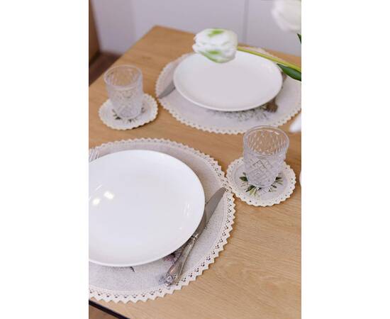 Серветка D-35 Provence Прованс (039108), Тип: серветки, Основний колір: бежевий, Форма скатертини: кругла, Розмір: Ø35, зображення 3