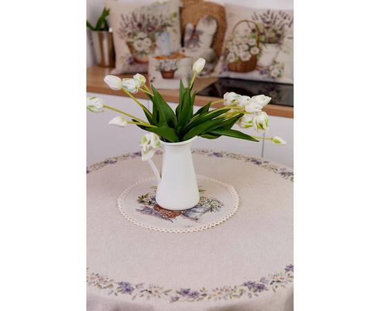 Серветка D-35 Provence Прованс (039108), Тип: серветки, Основний колір: бежевий, Форма скатертини: кругла, Розмір: Ø35, зображення 4