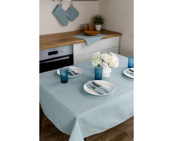 Скатертина 120х136 Barcelona Menthol Прованс (038664), Тип: скатертини, Основний колір: бірюзовий, Форма скатертини: прямокутна, Розмір: 120x136, зображення 3
