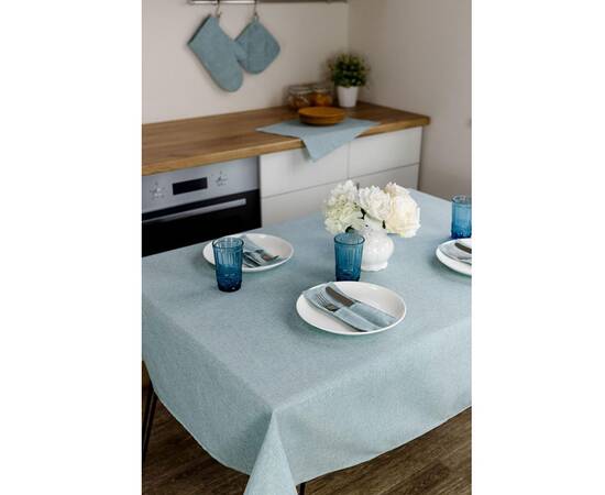 Скатертина 136х180 Barcelona Menthol Прованс (038670), Тип: скатертини, Основний колір: бірюзовий, Форма скатертини: прямокутна, Розмір: 136x180, зображення 4