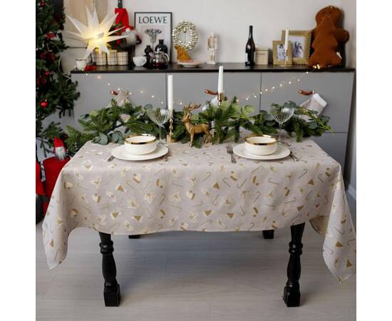 Скатерть 136х180 Шапочки на бежевому Прованс (036551), Тип: скатерти, Цвет: бежевый, Форма скатерти: прямоугольная, Размер: 136x180, изображение 3