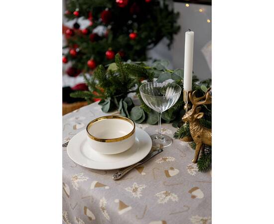 Скатертина 136х220 Шапочки на бежевому Прованс (036560), Тип: скатертини, Основний колір: бежевий, Форма скатертини: прямокутна, Розмір: 136x220, зображення 2