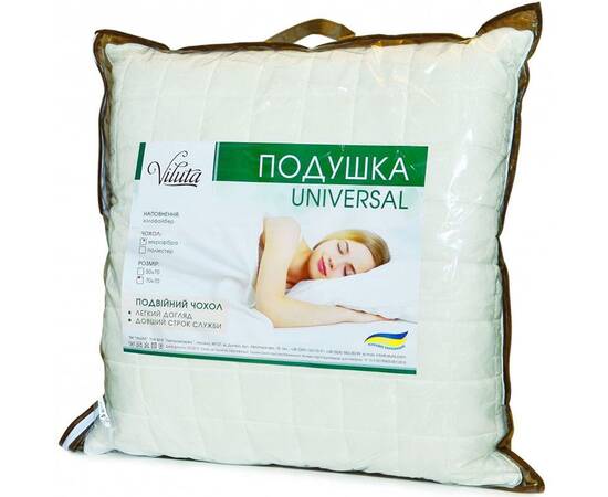Подушка 70x70 UNIVERSAL Вилюта, Цвет: белый, Размер: 70x70, изображение 4